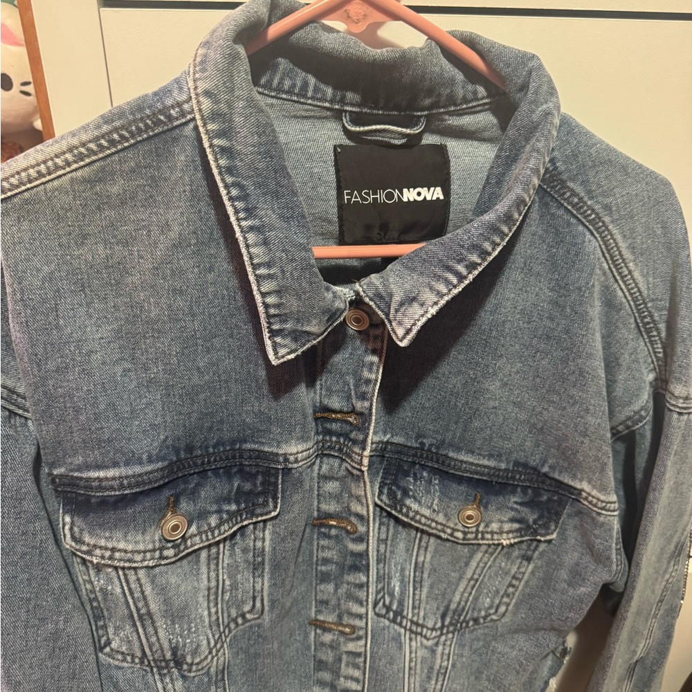 Fashion Nova Light Blue Denim Jacket